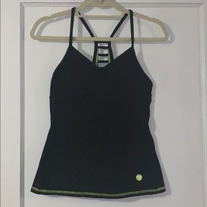 Trina Turk Recreation Black Racerback Tank
